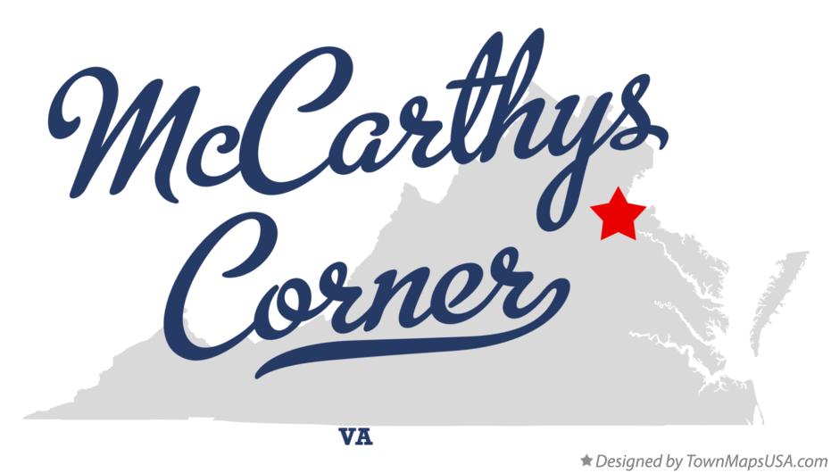 Map of McCarthys Corner Virginia VA