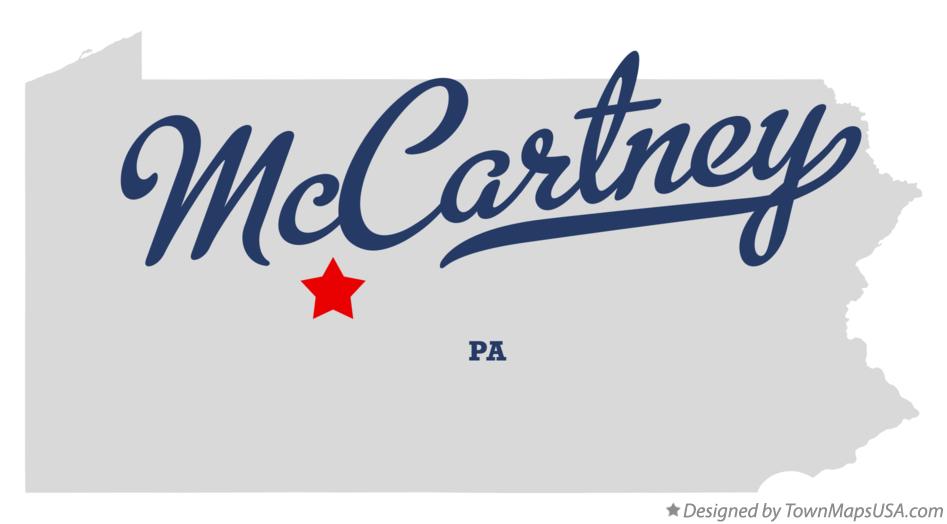Map of McCartney Pennsylvania PA