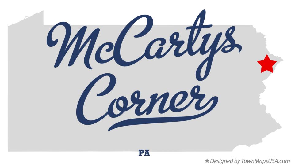 Map of McCartys Corner Pennsylvania PA