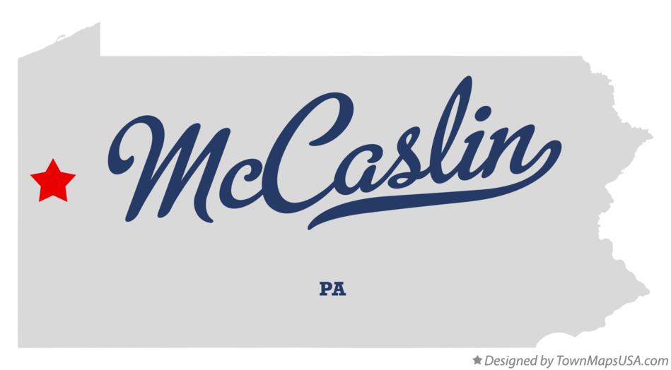 Map of McCaslin Pennsylvania PA