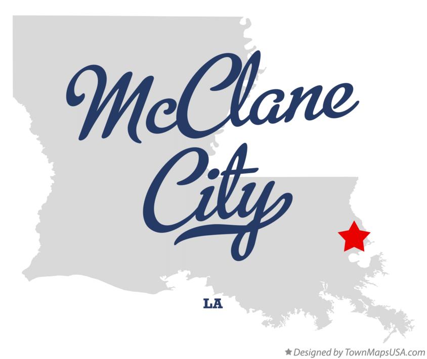 Map of McClane City Louisiana LA