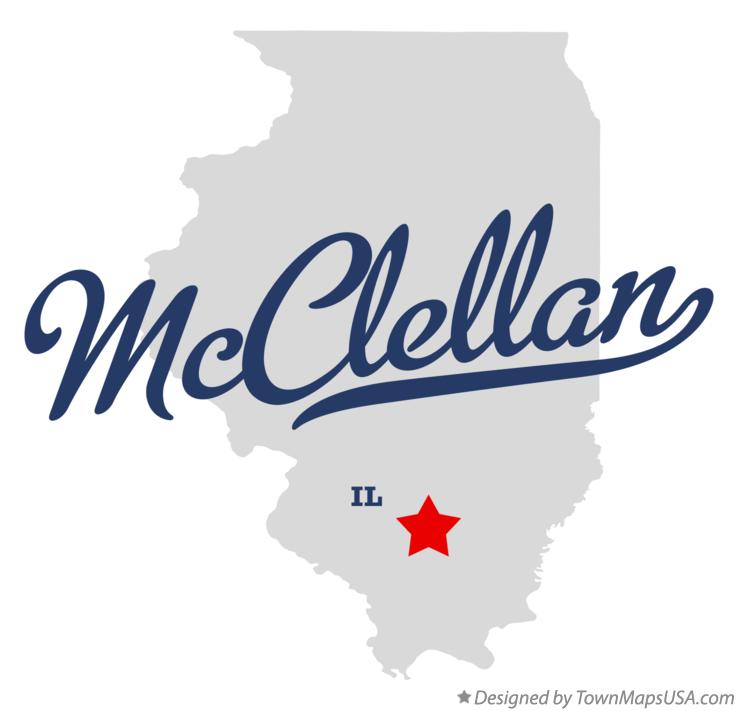 Map of McClellan Illinois IL