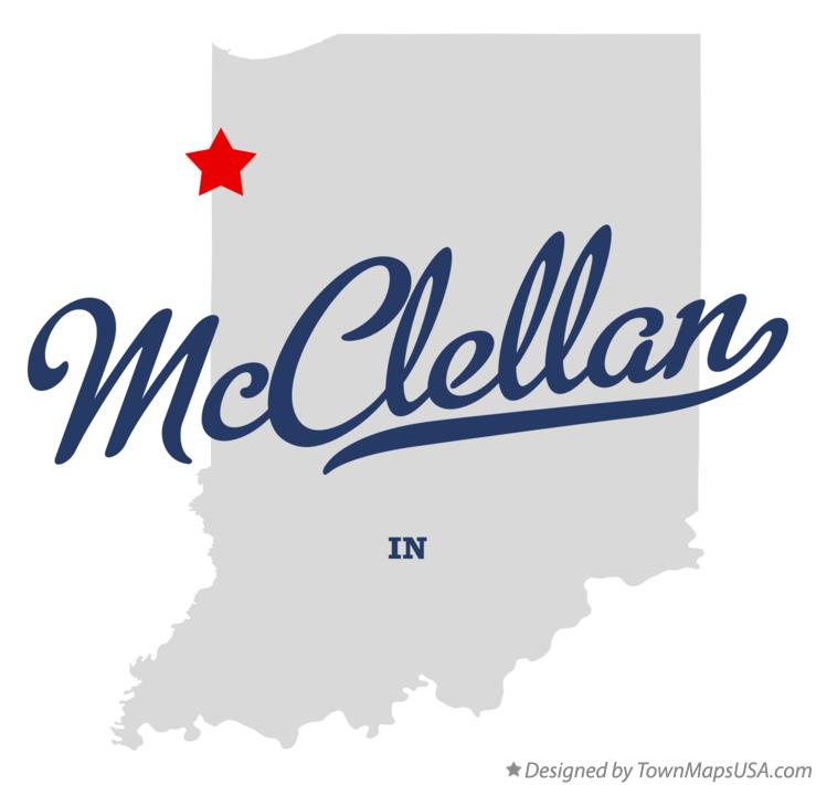 Map of McClellan Indiana IN