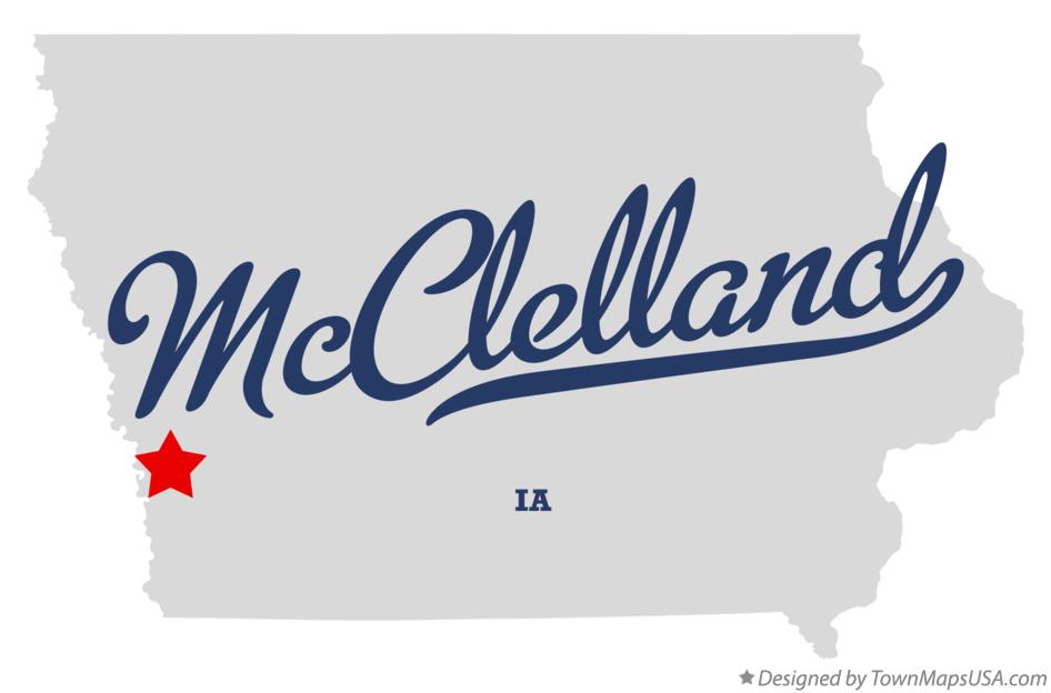 Map of McClelland Iowa IA