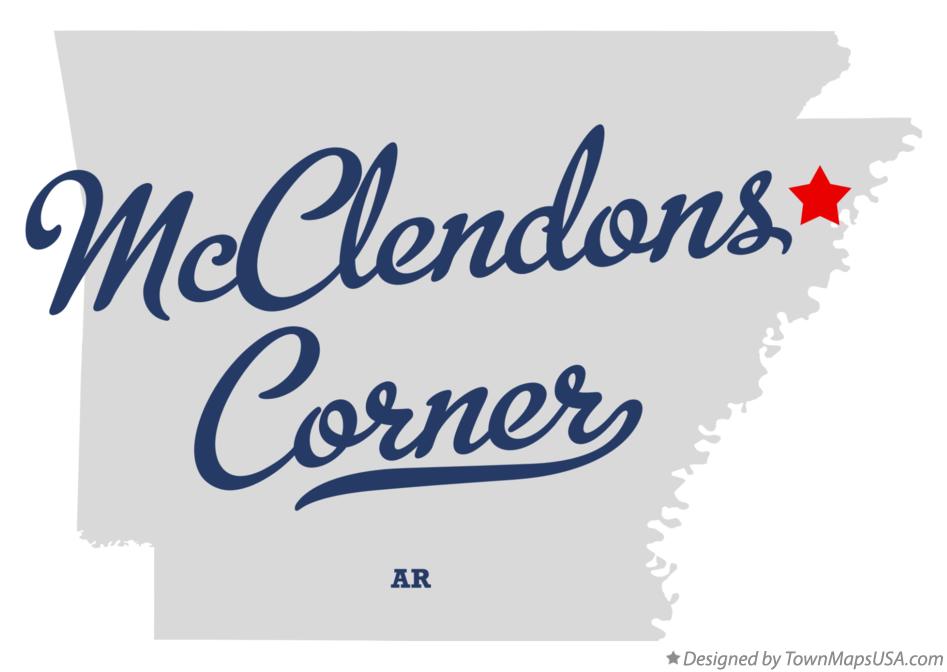 Map of McClendons Corner Arkansas AR