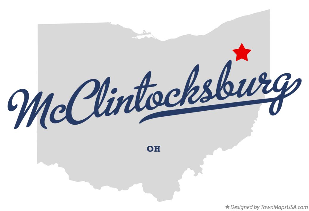 Map of McClintocksburg Ohio OH
