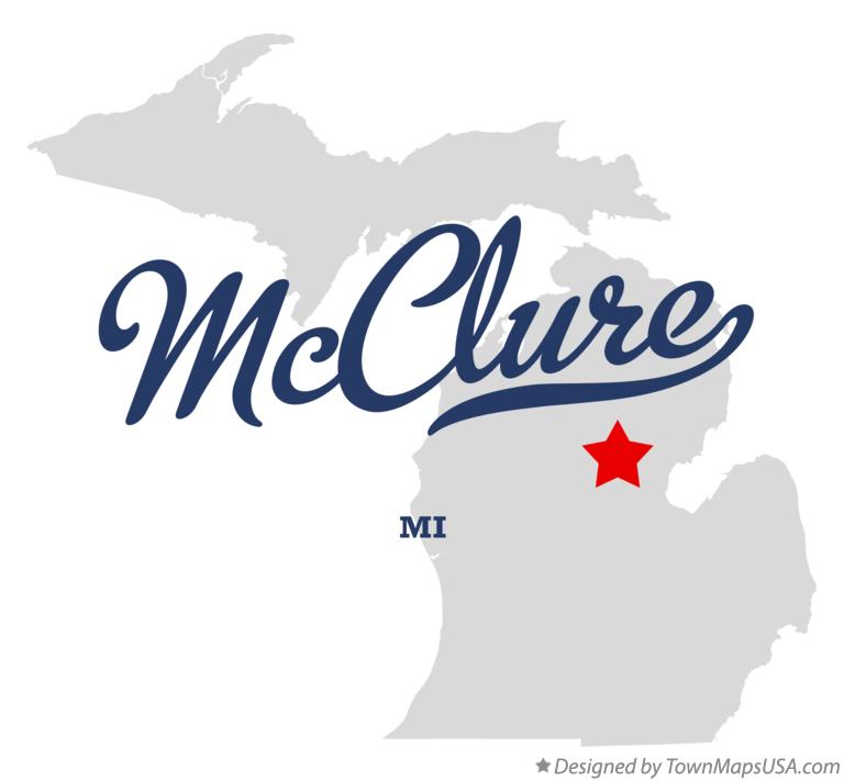 Map of McClure Michigan MI