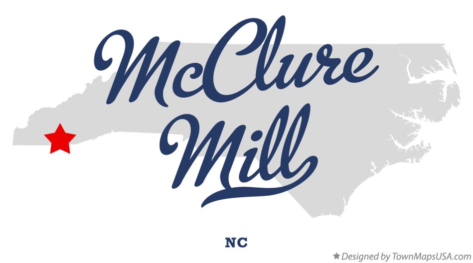 Map of McClure Mill North Carolina NC