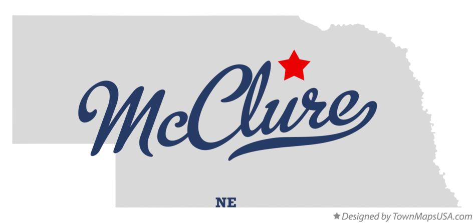 Map of McClure Nebraska NE