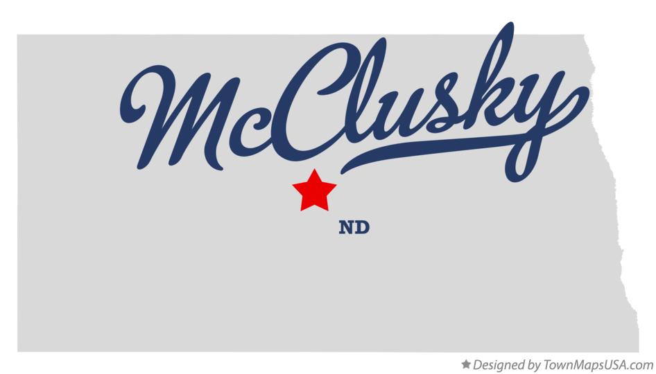 Map of McClusky North Dakota ND
