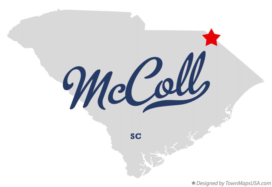Map of McColl South Carolina SC