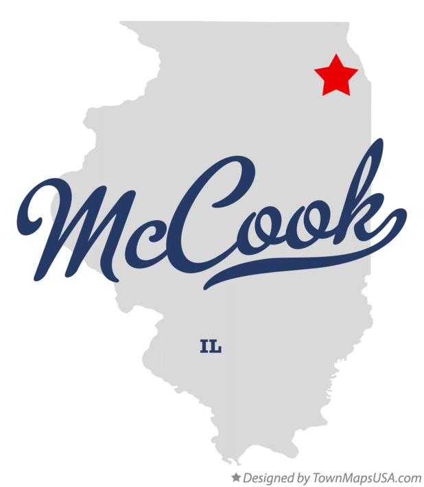 Map of McCook Illinois IL