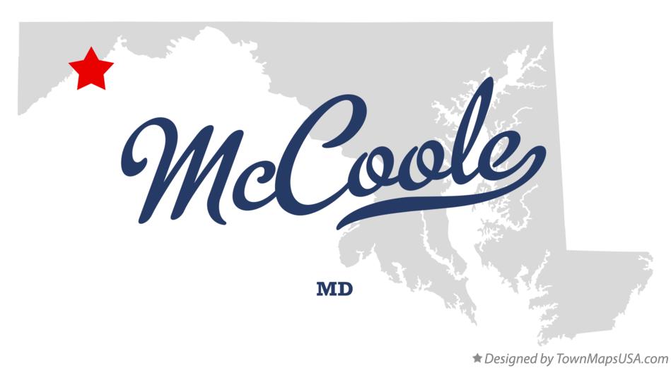Map of McCoole Maryland MD
