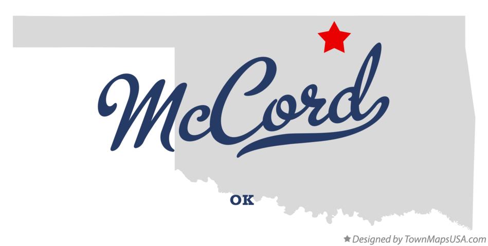 Map of McCord Oklahoma OK