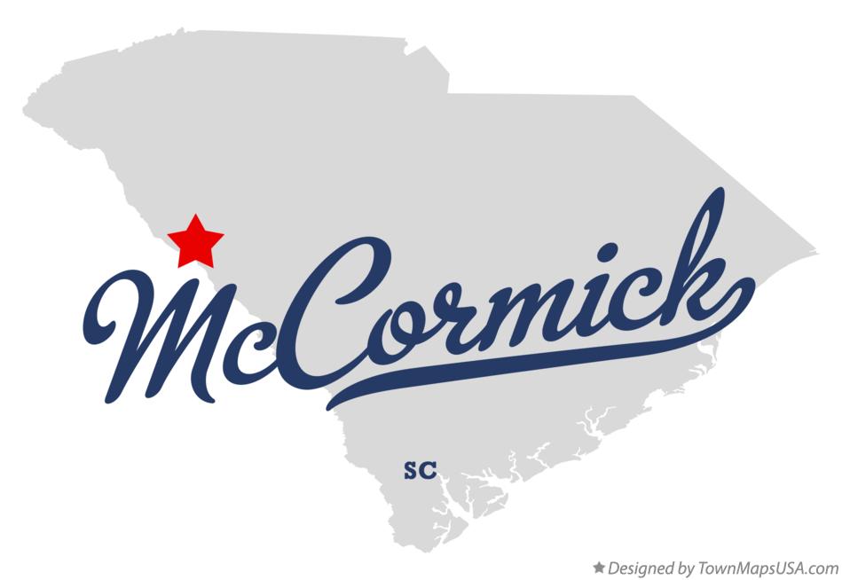 Map of McCormick South Carolina SC