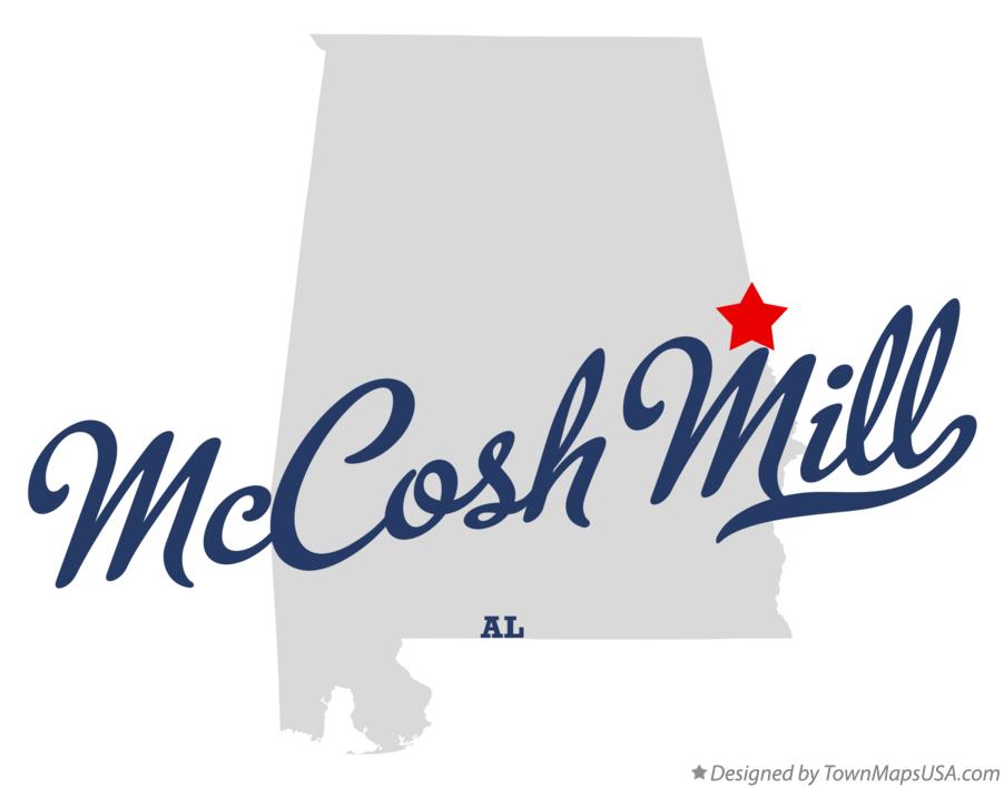 Map of McCosh Mill Alabama AL