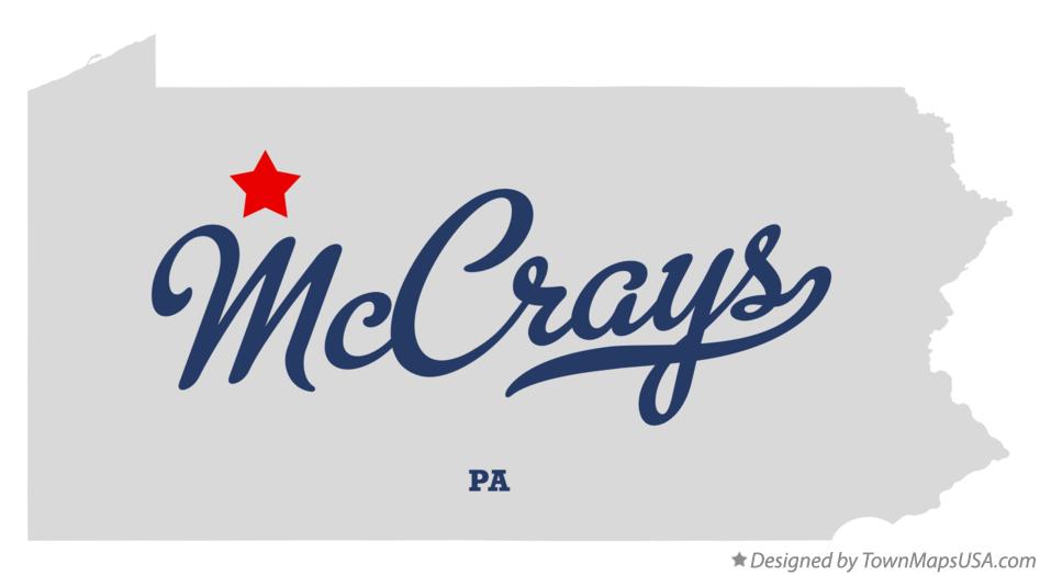 Map of McCrays Pennsylvania PA