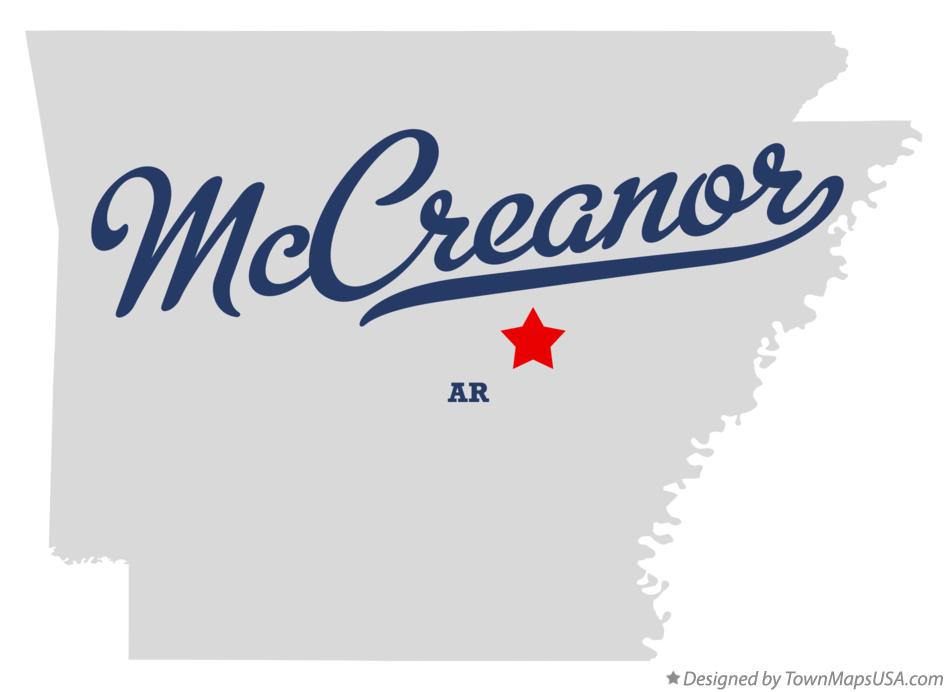 Map of McCreanor Arkansas AR