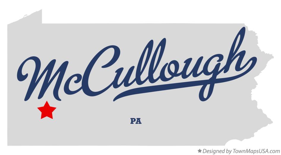 Map of McCullough Pennsylvania PA