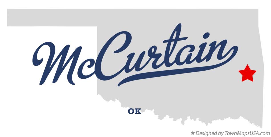 Map of McCurtain Oklahoma OK