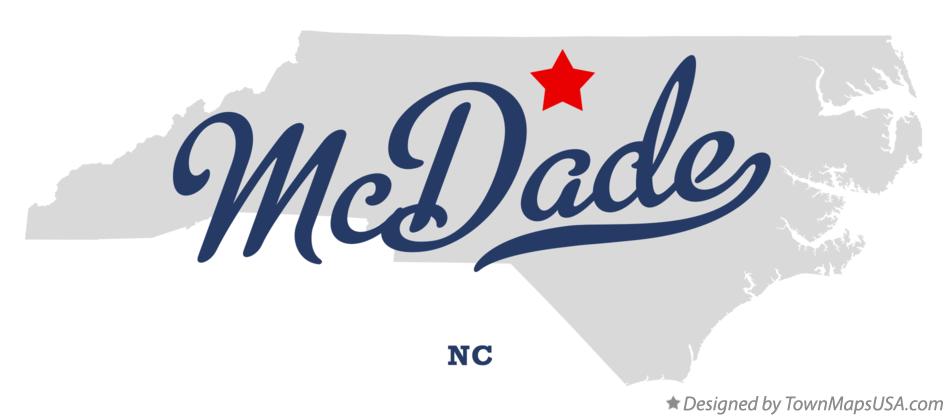 Map of McDade North Carolina NC
