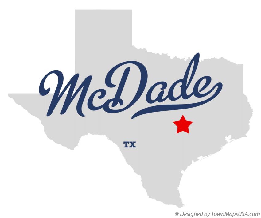 Map of McDade Texas TX