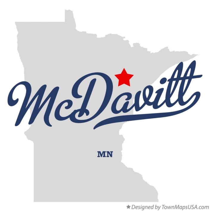 Map of McDavitt Minnesota MN