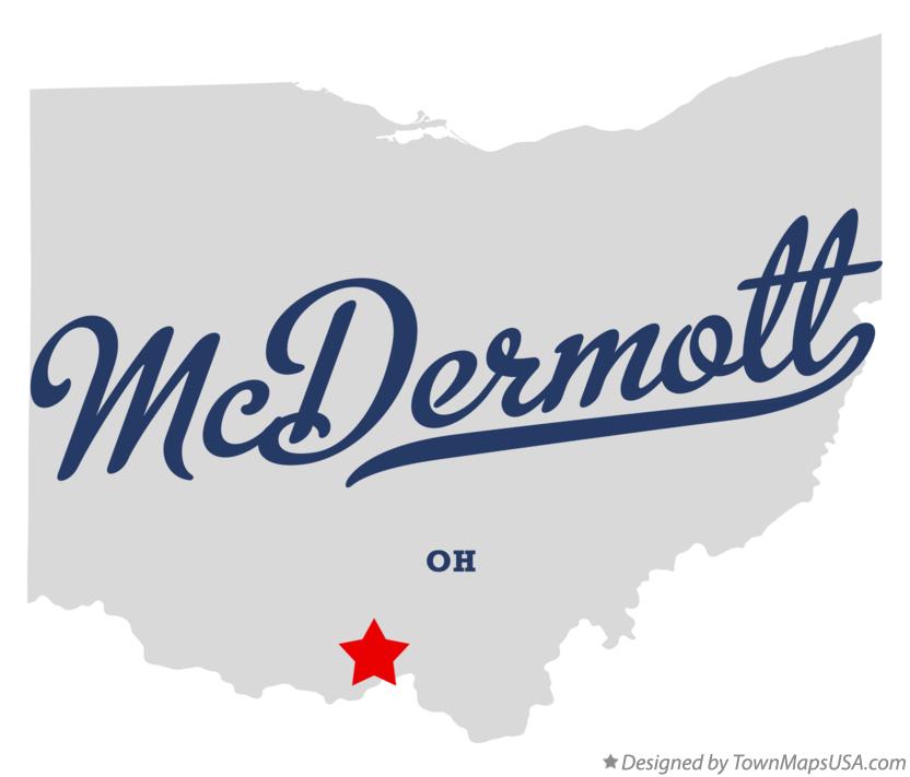 Map of McDermott Ohio OH