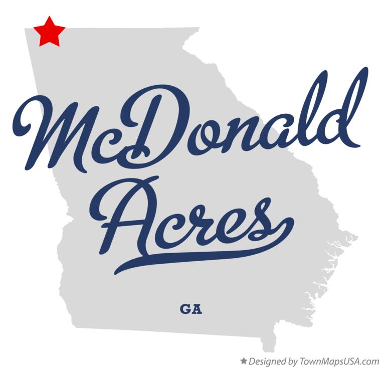 Map of McDonald Acres Georgia GA