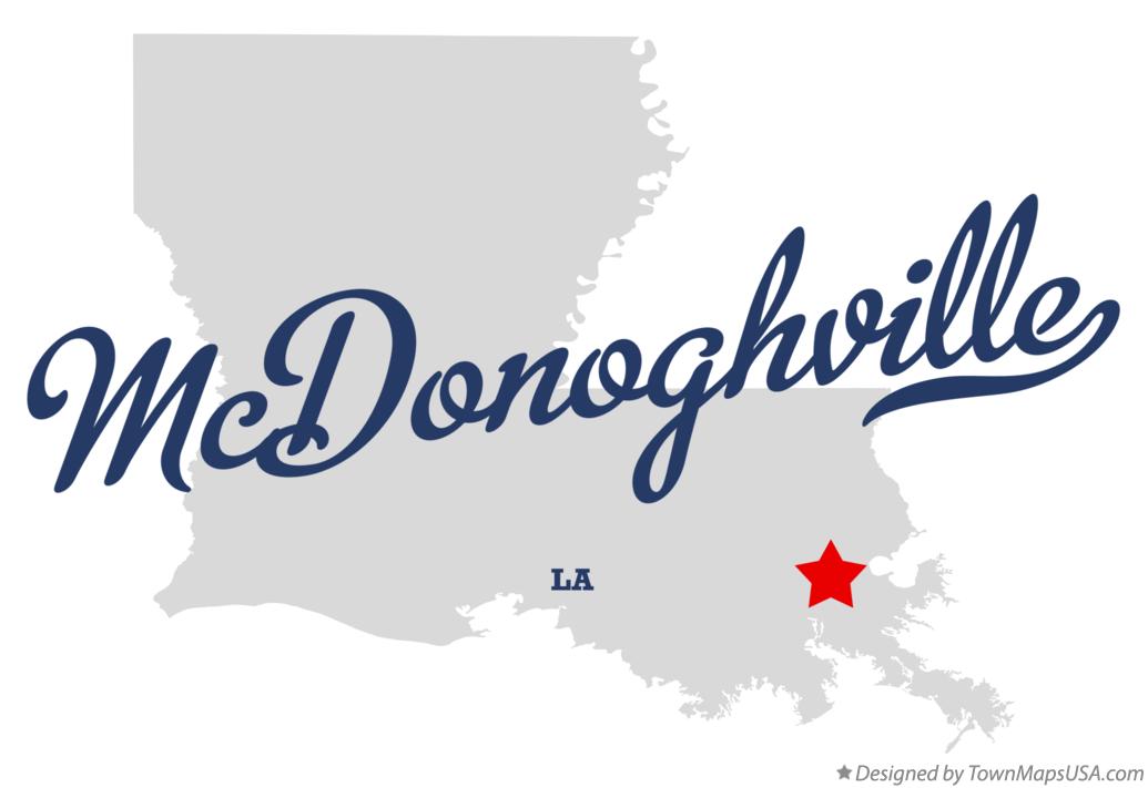 Map of McDonoghville Louisiana LA
