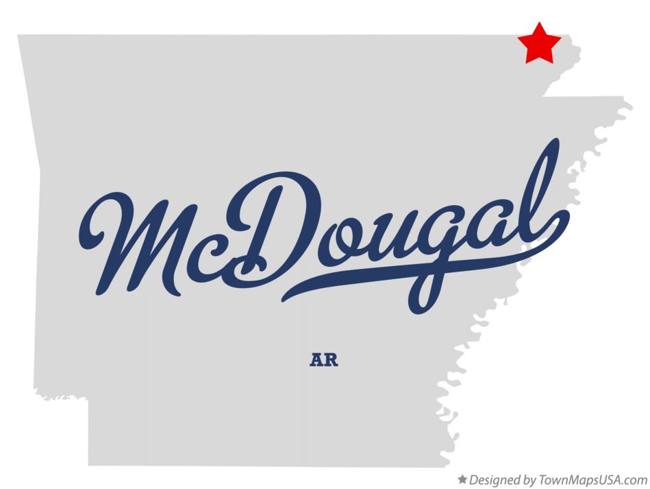 Map of McDougal Arkansas AR