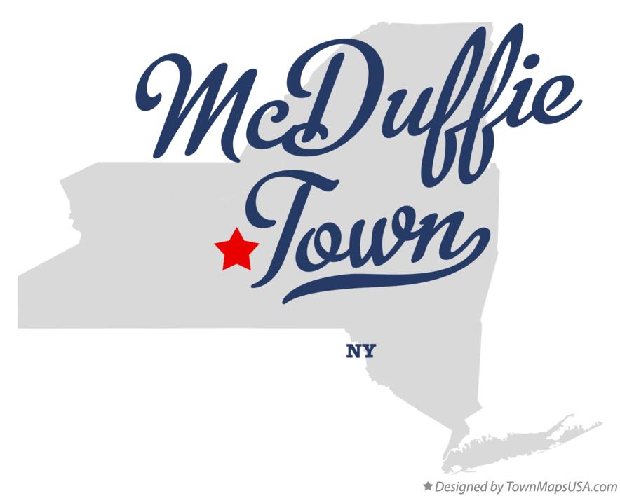 Map of McDuffie Town New York NY