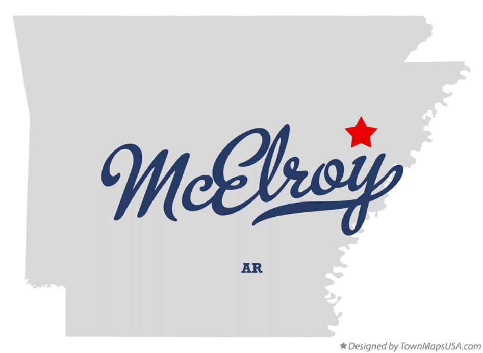 Map of McElroy Arkansas AR