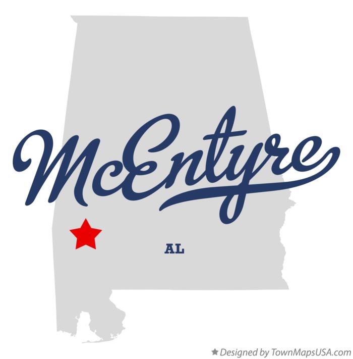 Map of McEntyre Alabama AL