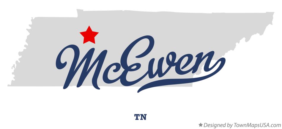 Map of McEwen Tennessee TN