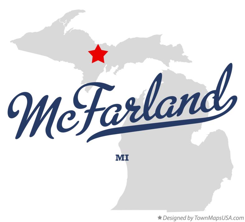 Map of McFarland Michigan MI