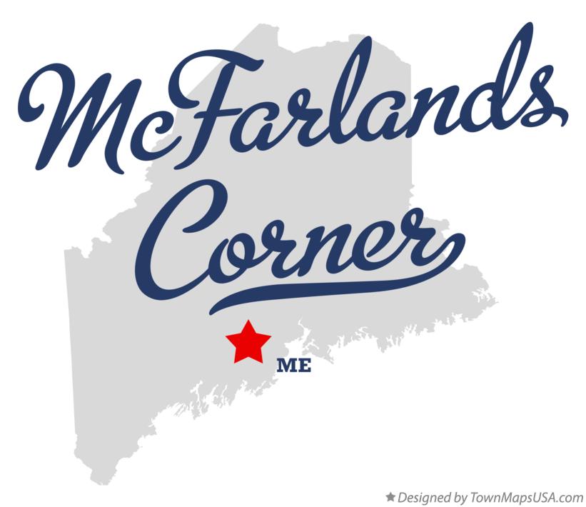 Map of McFarlands Corner Maine ME