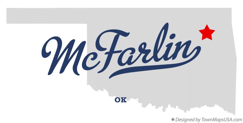 Map of McFarlin Oklahoma OK