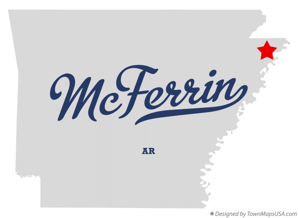 Map of McFerrin Arkansas AR