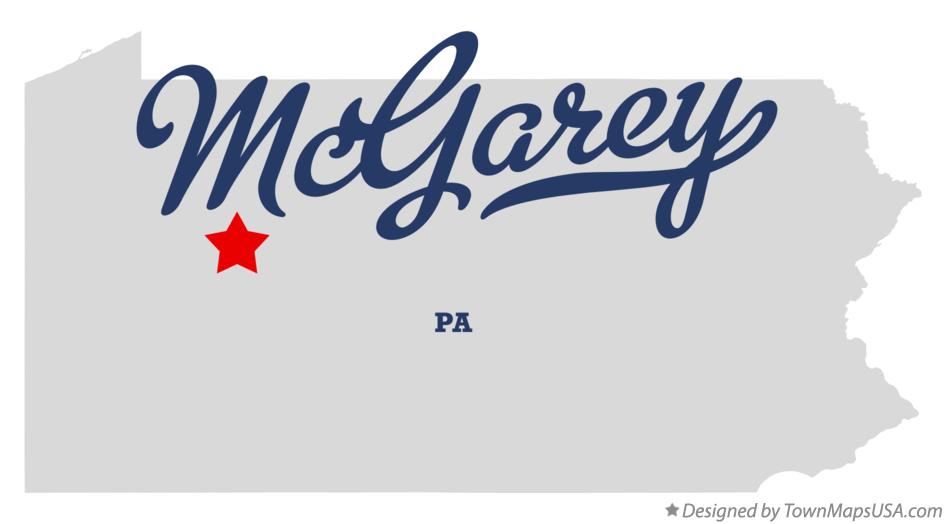 Map of McGarey Pennsylvania PA