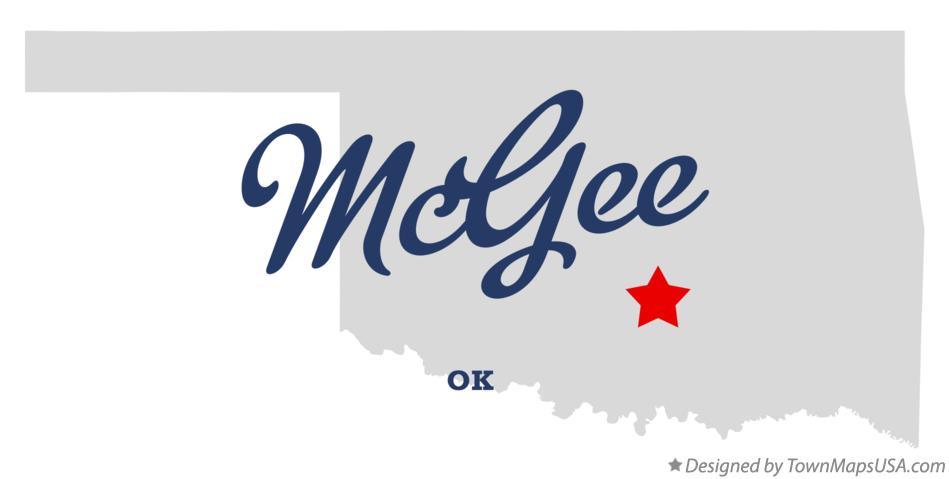 Map of McGee Oklahoma OK