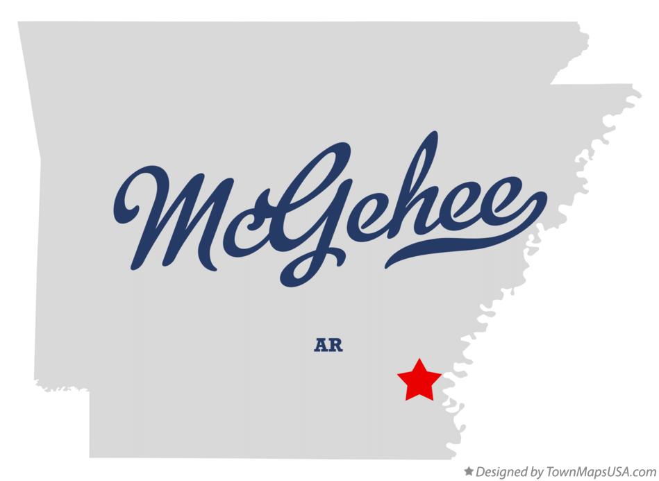 Map of McGehee Arkansas AR