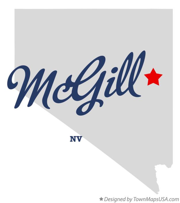 Map of McGill Nevada NV