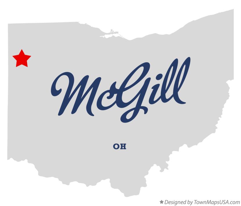 Map of McGill Ohio OH