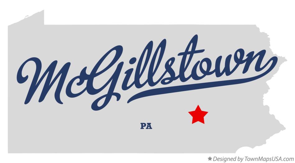 Map of McGillstown Pennsylvania PA