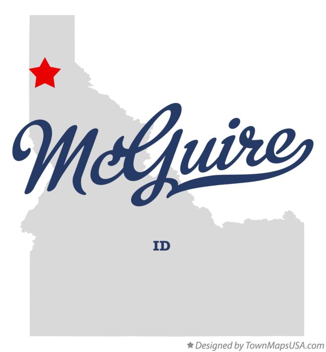 Map of McGuire Idaho ID