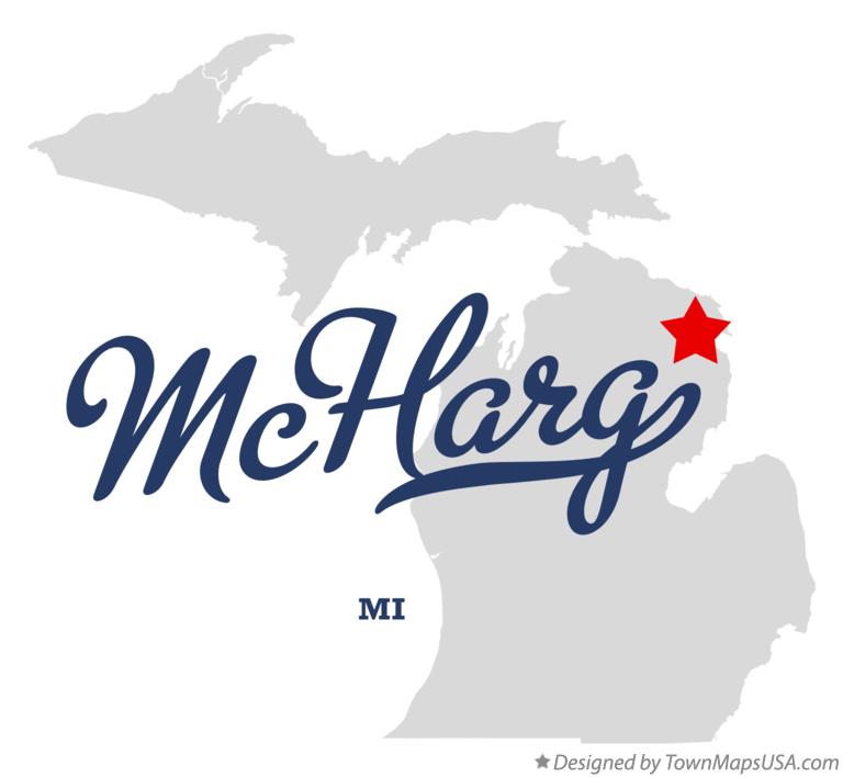 Map of McHarg Michigan MI
