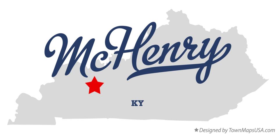 Map of McHenry Kentucky KY