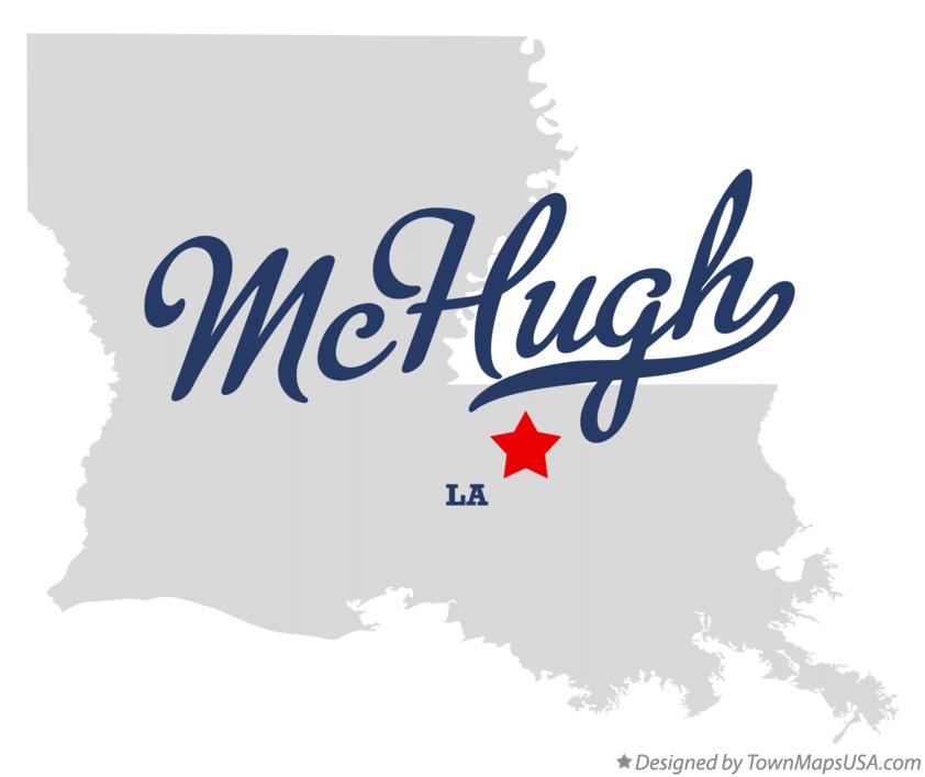 Map of McHugh Louisiana LA