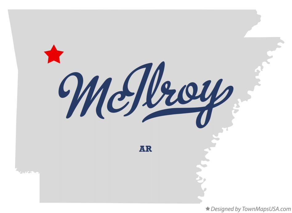 Map of McIlroy Arkansas AR